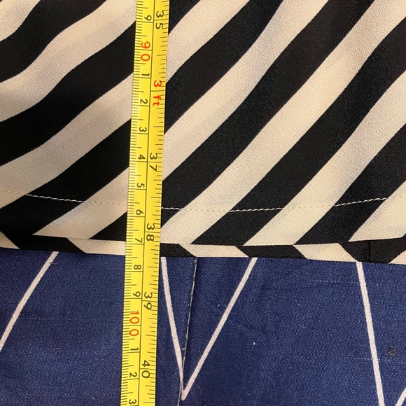 $120 Felicity & Coco zig zag stripe black & cream lightweight sheath dress. S M - Picture 12 of 12